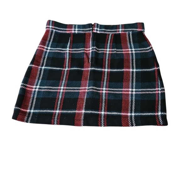 GB Y2K Black Red Green Plaid Mini Skirt Sz XL Womens - Picture 2 of 7